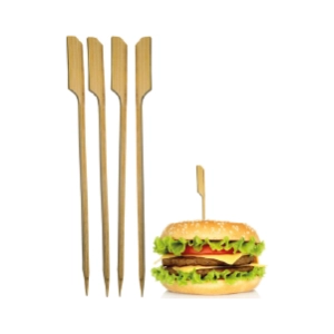 Bambu Yassı Hamburger Şiş 25 cm. (50 Adet)