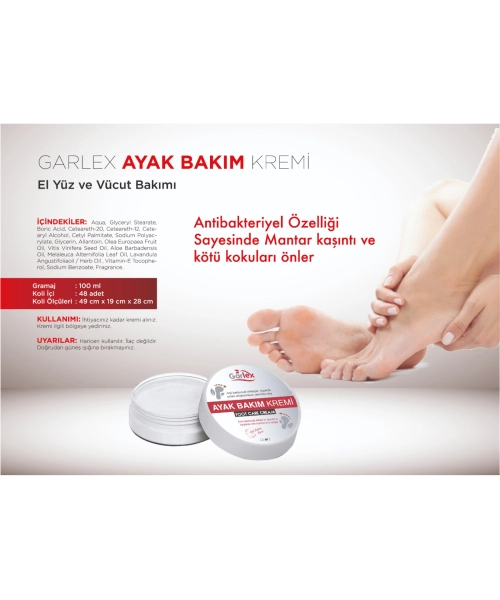 Garlex Ayak Bakım Kremi 100 ml