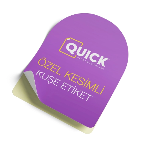 Özel Kesimli Kuşe Etiket
