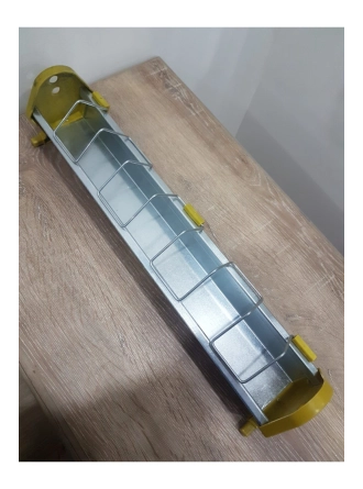 50 Cm Güvercin Civciv Metal Galvaniz Yemlik