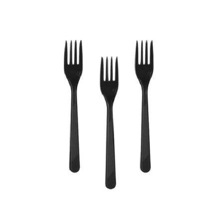 Siyah Lüks Çatal (100 Adet)