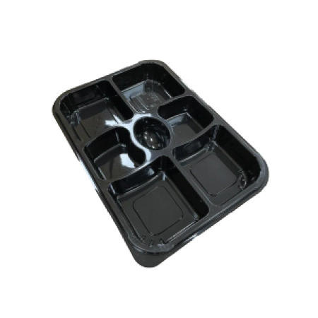 7 Gözlü Kahvaltı Tabağı+Kapak (400 Adet)