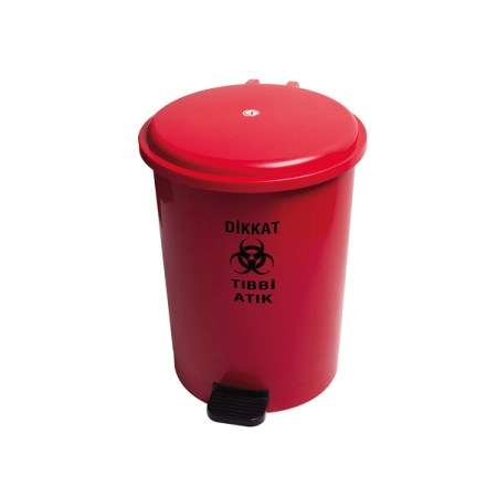 Pedallı Tıbbi Atık Çöp Kovası 40 lt.