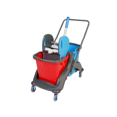 Çift Kovalı Lüks Plastik Temizlik Araba Takım 