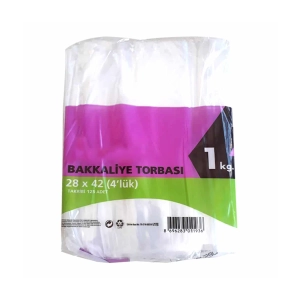 Bakkaliye Torbası Naylon Torba 4'lük 28*42 cm. (1 kg.)