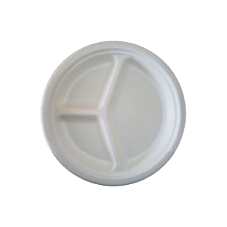 3 Göz Ekolojik Tabak 26 cm. (50 Adet)