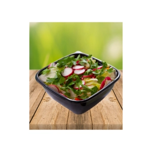 750 gr. Kare Siyah Salata Kasesi+Kapak (600 adet)