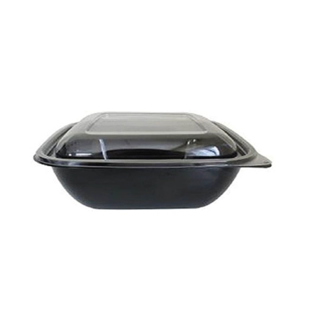 1000 gr. Kare Siyah Salata Kasesi+Kapak (600 Adet)