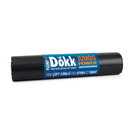 Dökk Jumbo Power Çöp Torbası 1800 gr. / 7 Rulo (140 Adet)