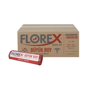 Tıbbi Atık Torbası Büyük Boy 60*85 cm. 470 gr. / 10 Rulo (100 Adet)