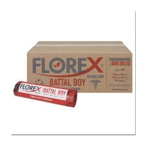 Tıbbi Atık Torbası Battal Boy 72*95 cm. (630 gr.) / 10 Rulo (100 Adet)