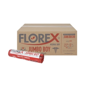 Tıbbi Atık Torbası Jumbo Boy 80*110 cm. (800 gr.) / 10 Rulo (100 Adet)