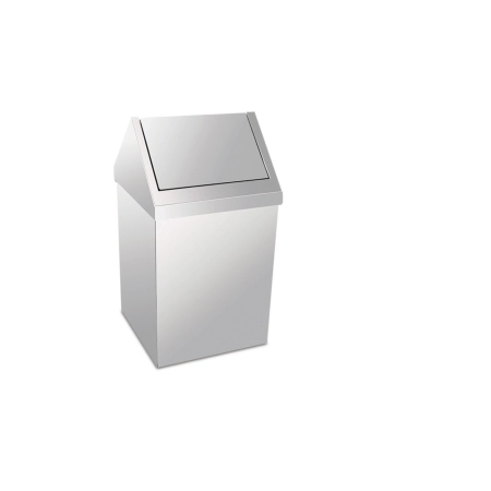 Paslanmaz Çatı Kapaklı Çöp Kovası 25 lt.