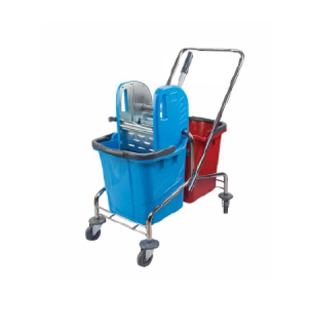 Çift Kovalı Metal Gövde, Metal Pres Temizlik Arabası
