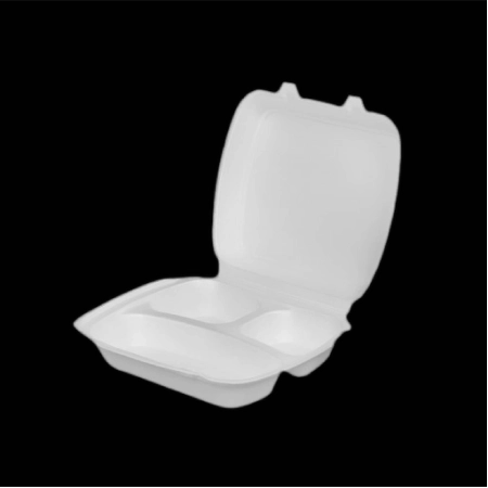 3 Göz Kapaklı Köpük Tabak 23 A (100 Adet)