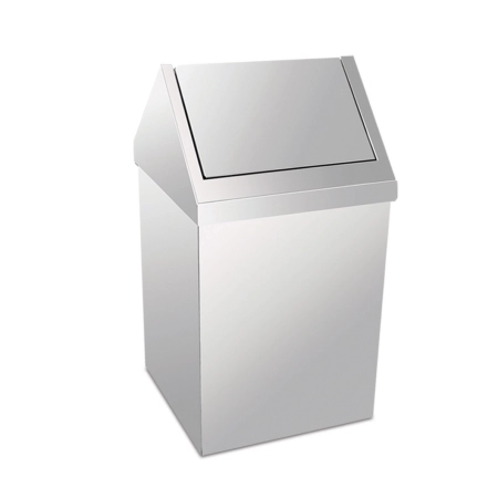Paslanmaz Çatı Kapak Çöp Kovası 80 LT