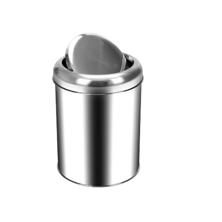 Krom Pratik Kapaklı Çöp Kovası 27 lt.