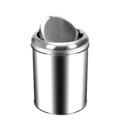 Krom Pratik Kapaklı Çöp Kovası 32 lt.