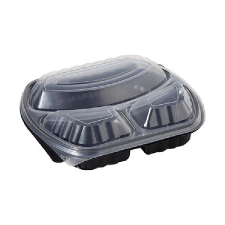 Üç Bölmeli Mikro Dalga Kap+Kapak(200 adet)