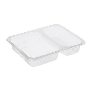  Film Yapıştırma  Tabağı Şeffaf 2 Bölme  (400 adet)