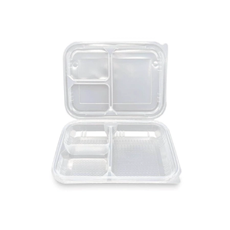 3 Bölme Kebap ve Kahvaltı Kabı (75 Adet)