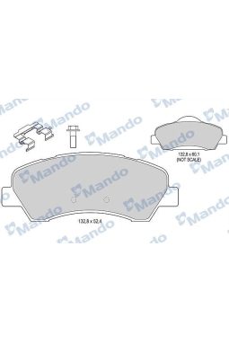 MANDO MBF015283 | Fren Balata Ön 13-Pt.301-C Elysee 1.2Vti