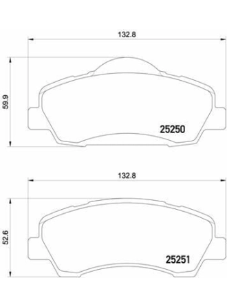 BREMBO P61113 | Fren Balatası Ön (Peugeot 301-1.2 VTI 72 12-1.6 VTI 115 12-C-Elysee 1.2 VTI 1.6 VTI 1.6H 12 -)