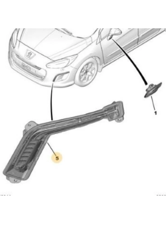 PSA 6208X4 | Peugeot 308 2014-2017 Sol Gündüz Farı Orijinal