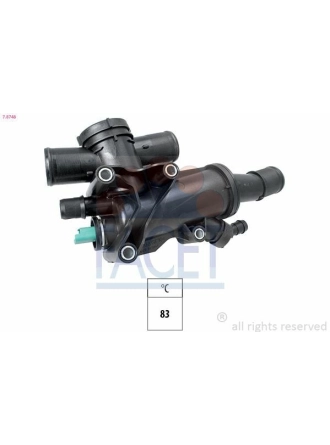FACET 7.8748 | Termostat Gövdesi Komple P307 P407 P508 P308 P607 C4 C5 II Jumpy III Expert III C5 III Dw10bted4 () Mondeo Smax Galaxy 2.0 TDCI 07