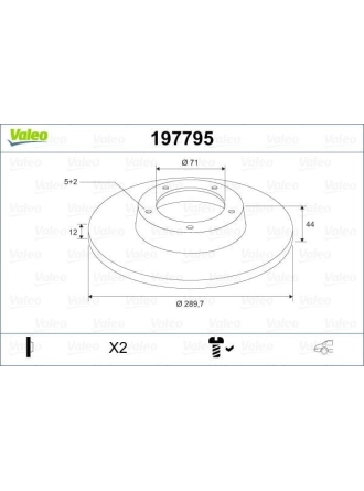 VALEO 197795 | Arka Fren Aynası Havalı 508 508 Sw 1.6 VTI / 1.6 Thp / 1.6 HDI / 2.0 Hdı11 / 10