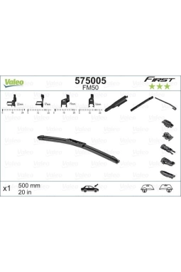 VALEO 575005 | Silgi Süpürgesi Tek 50Cm