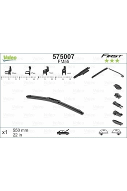 VALEO 575007 | Silgi Süpürgesi Tek 55Cm