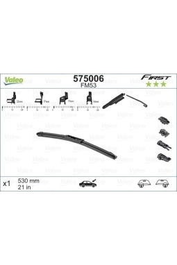 VALEO 575006 | Silgi Süpürgesi Tek 53Cm