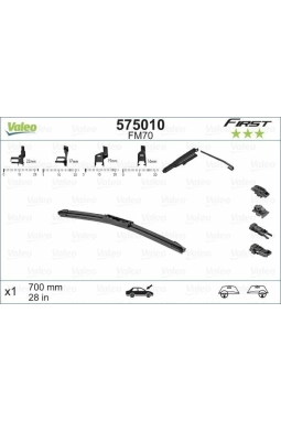 VALEO 575010 | Silgi Süpürgesi Tek 70Cm
