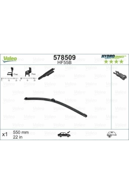 VALEO 578509 | Silgi Süpürgesi Tek 55Cm 05-A-Seri (W169)