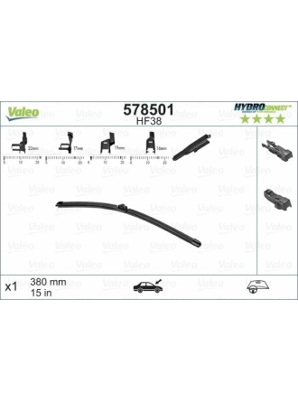 VALEO 578501 | Silgi Süpürgesi Tek 38Cm 09-Fiesta