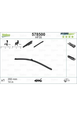 VALEO 578500 | Silgi Süpürgesi Tek 35Cm 18-Focus-Fiesta