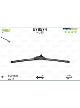 VALEO 578574 | Silecek Süpürgesi Muz Tip 500mm Hu50 (Hydroconnect Upgrade Klasık Tıpten Muz Tıpne Geçiş) / (X1)