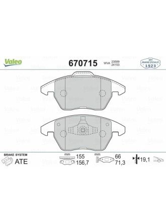 VALEO 670715 | Fren Balata Ön 05-307-308-C4 2.0İ-HDI