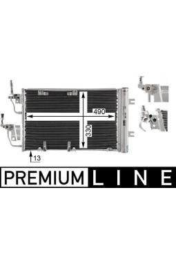 MAHLE AC400000P | Klima Radyatörü (Kondenser) Astra.H 1.3D-1.7D *Z13dth-Z17dth* (Bf2)