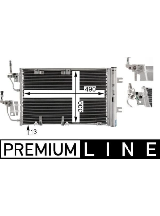 MAHLE AC400000P | Klima Radyatörü (Kondenser) Astra.H 1.3D-1.7D *Z13dth-Z17dth* (Bf2)