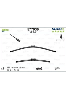 VALEO 577930 | Silgi Süpürgesi Tk 68 + 42,5Cm 16-Pt.3008-5008