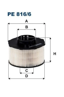 FILTRON PE816-6 | Mazot Filtresi 18-Pt.208-301-308-2008-3008-5008 1.5Hdi