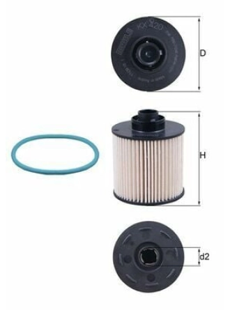 MAHLE KX420D | Mazot Filtresi 14-Pt.208-301-308-508-2008-3008-5008-C3-C4-C5-Ds3-Prt-Brl-Exp-Jmp 1.6-2.0Hdi Euro6