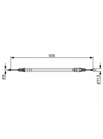 BOSCH 1987482430 | El Fren Teli Arka Sol 10-Pt.3008-5008 935mm