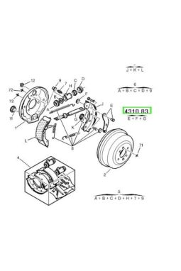 İTHAL 4310.83 | Peugeot Partner 1997-2007 Arka Fren Ayar Takımı