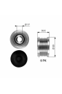 GATES OAP7080 | Alternatör Kasnağı 01-Bxr-Exp-406-307-Jmp-Jpy-C5-C4 2.0Hdi