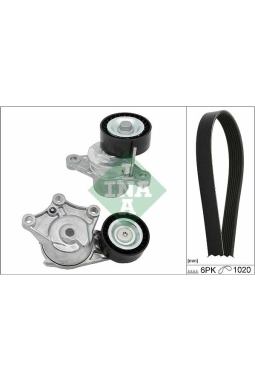 INA 529032310 | Kanallı Kayış Kit (2 Rulman + Kayış) Dv6c 208 308 508 3008 5008 Tepe Ds3 Ds4 Ds5 Berlingo