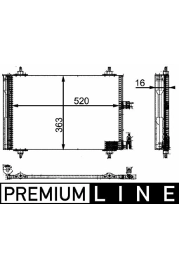 MAHLE AC323000P | Klima Radyatörü (Kondenser) 02 > Partner 2.0Hdi