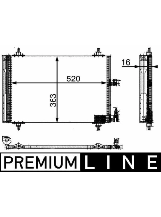 MAHLE AC323000P | Klima Radyatörü (Kondenser) 02 > Partner 2.0Hdi